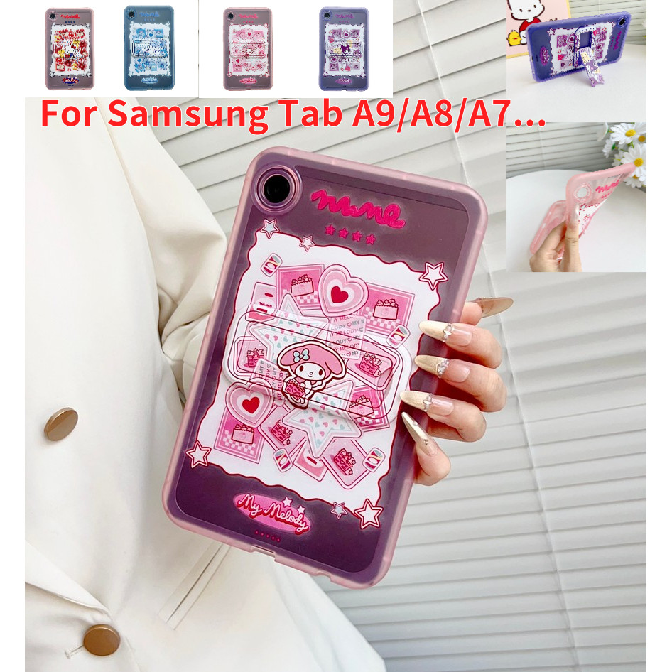 เด็กการ์ตูนซิลิโคนสําหรับ Samsung Galaxy Tab A9 Lite SM-X110 X115 X117 A8 X200 A7 A11 SM-X135G SM-X2