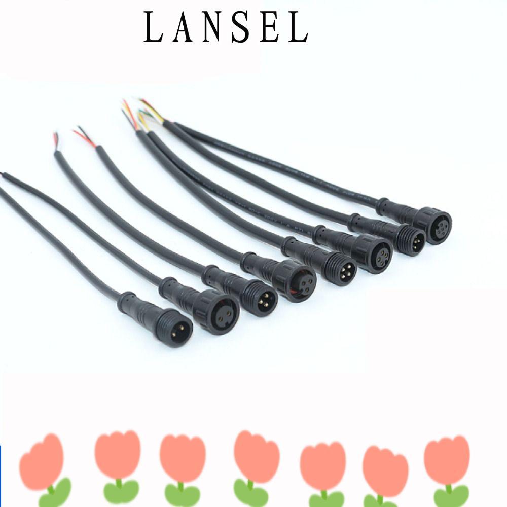 LANSEL1 ชายหญิง LED Connector, IP67 2Pin 3Pin 4Pin 2Pin 3Pin 4Pin แจ็ค, ไฟ LED Connector 20 ซม.สายสี