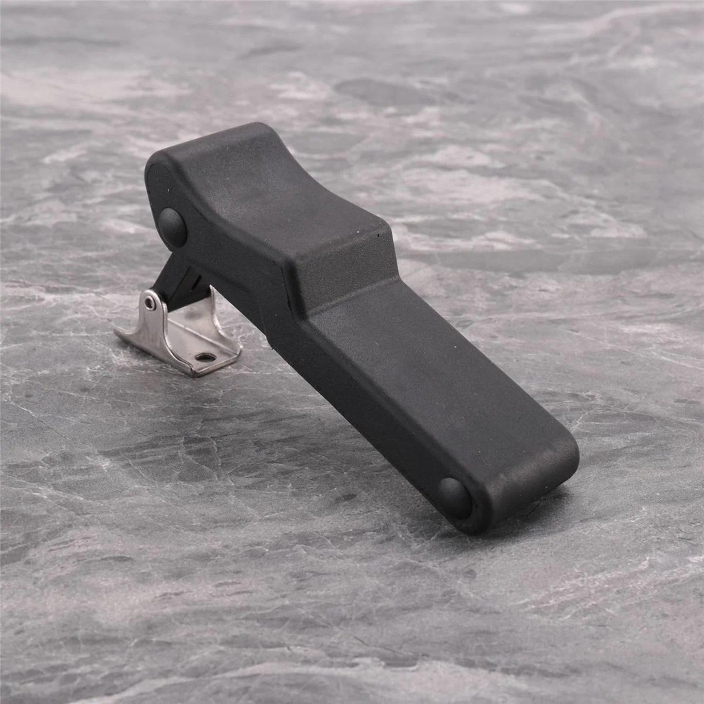 NRR-Flexible Door Draw Latch Lock 3.8 นิ้วเปลี่ยนยางนุ่มสีดํา Over-Center C7-10