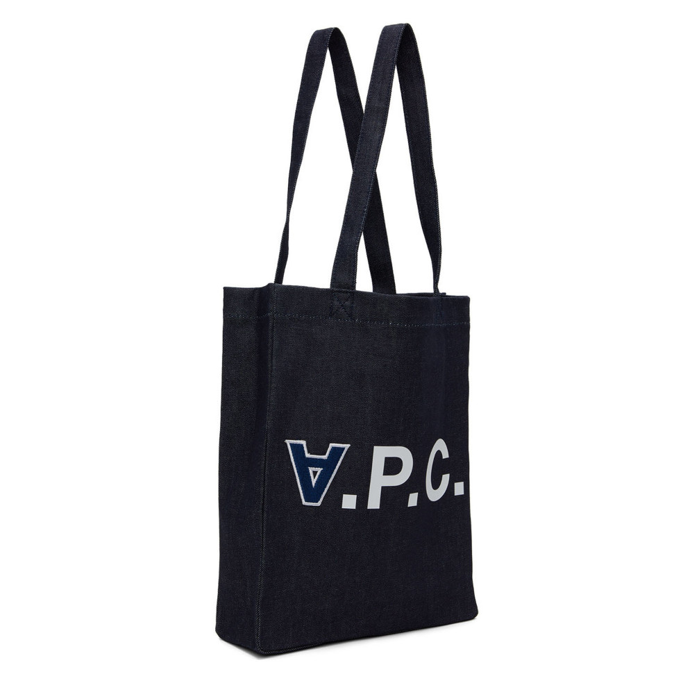 เอพีซี Laure tote Denim Canvas Bag กระเป๋าสะพายแบบพกพา Casual APC Female Bag Denim tote Bag