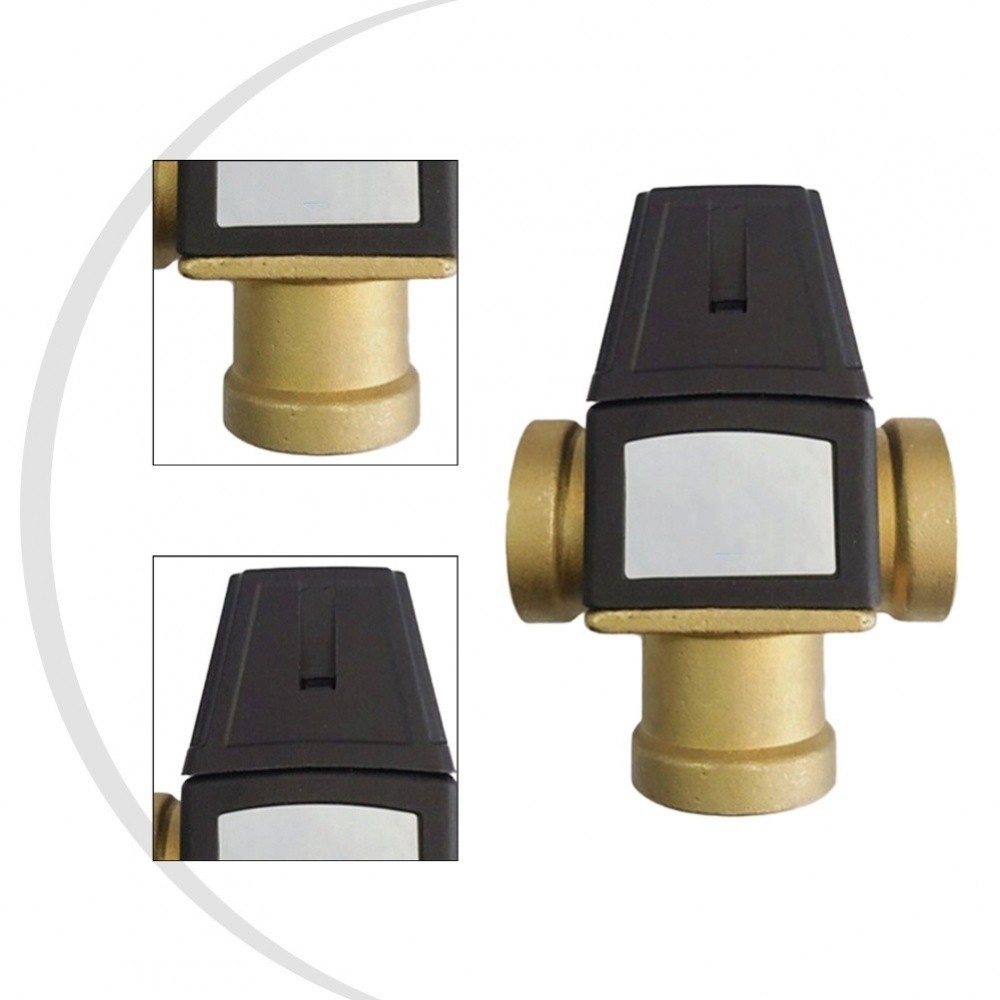 วาล์วทองเหลือง Thermostatic สําหรับเครื่องทําน้ําอุ่นพลังงานแสงอาทิตย์และความร้อนใต้พื้น DN20 DN25