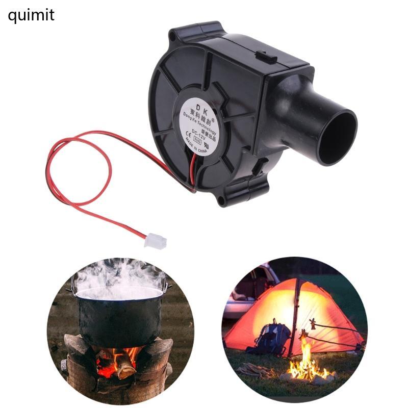 QUIM BBQ Air Blower Smelting พัดลมโลหะ 5V 12V 24V 3700R 2Pin XH2 54 27 มม.Air Tube สําหรับบาร์บีคิว 
