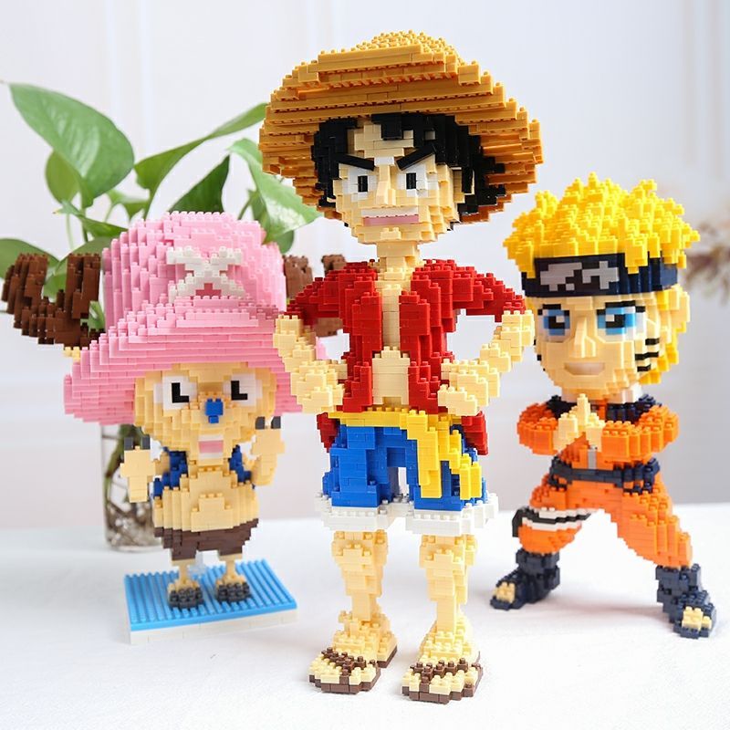 2025 สินค้าใหม่ One Piece Shadow Ninja Demon Slayer Luffy Naruto Sasuke Kakashi ใช้งานร่วมกับ Lego M