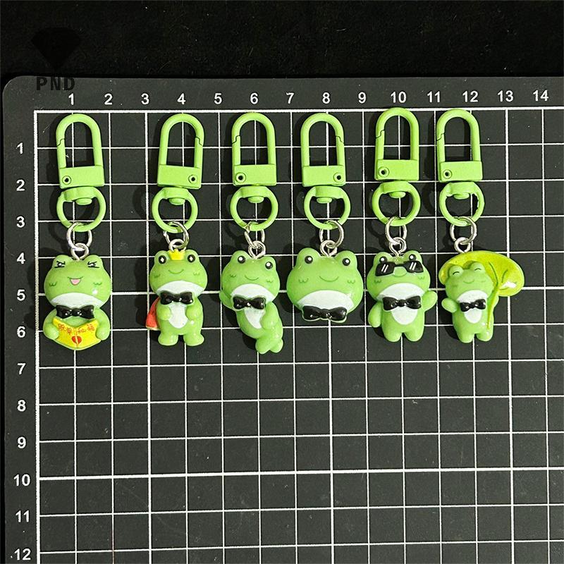 PND น่ารักการ์ตูนสีเขียวกบพวงกุญแจสัตว์น่ารักพวงกุญแจกระเป๋าถือจี้ Charms รถอุปกรณ์เสริมสําหรับสาวเครื่องประดับของขวัญ raoog - รูปที่ 3