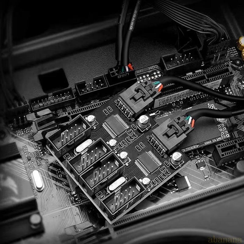 Abanana USB 2 0 9Pin Header ชาย 2 4 9Pin หญิงอะแดปเตอร์สําหรับเมนบอร์ดพอร์ตภายในคูณ