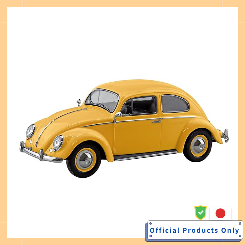 Aoshima Rakupla Snap Kit No.20-PY Volkswagen Beetle (Postal Yellow) Pre-Colored Plastic Model Kit