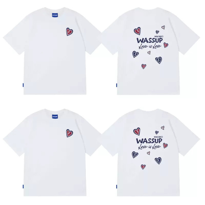 COD [220g-240g ผ้าฝ้ายแท้แน่น] เสื้อยืดแขนสั้นพิมพ์ลายผ้าฝ้ายหลวม Slimmer ดู All-Match Top ins อินเท