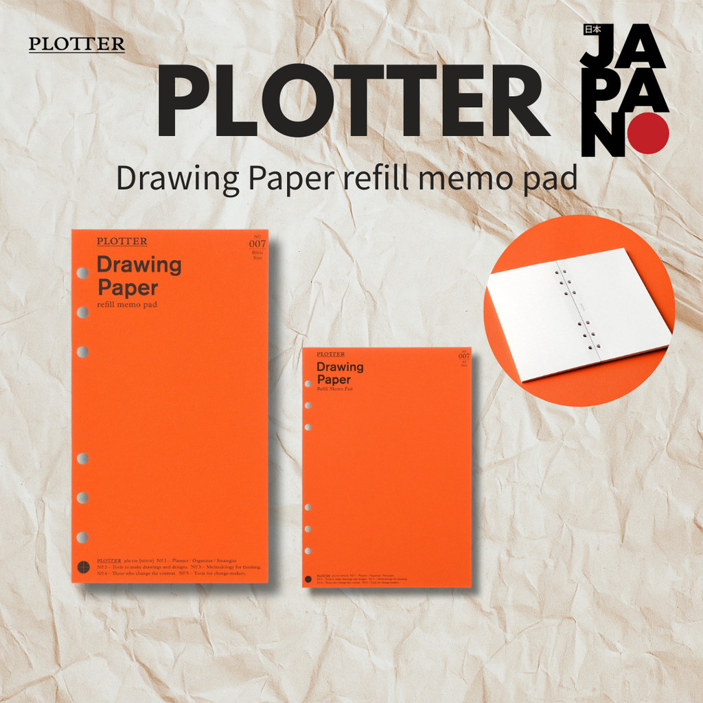 A5 Size Plotter Drawing Paper Memo Pad System Planner Refill, Bible Size Plotter Drawing Paper Memo 