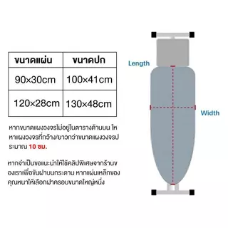 ผ้ารีดผ้าสะท้อนความร้อน ผ้ารองรีด 49x132ซม. แถบยางยืดปรับระดับได้ ผ้าคลุมโต๊ะผ้า ฟองน้ำหนา แผ่นรองรีด 🚚จัดส่งในกรุงเทพฯ🚚