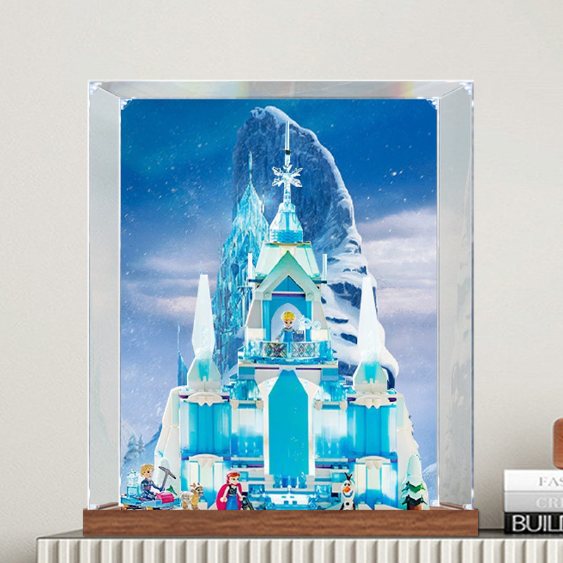 [กล่องแสดงโมเดล] กล่องแสดงอะคริลิคเหมาะสําหรับ Lego 43244 Elsa Ice Snow Castle Disney Princess Palac