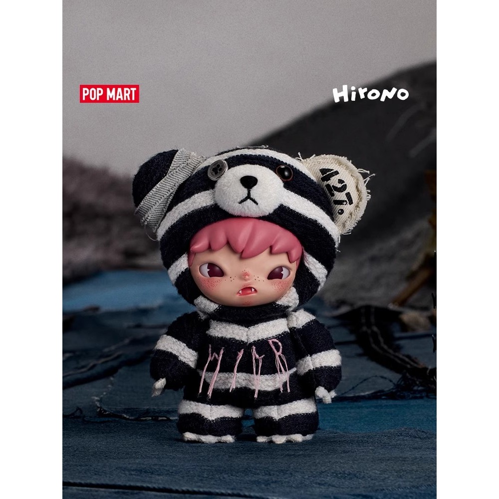 POPMART Bubble Mates Little Wild Hirono Road Log ของเล่นตุ๊กตาแขวนเครื่องประดับชุดรุ่นลิมิเต็ด - รูปที่ 3