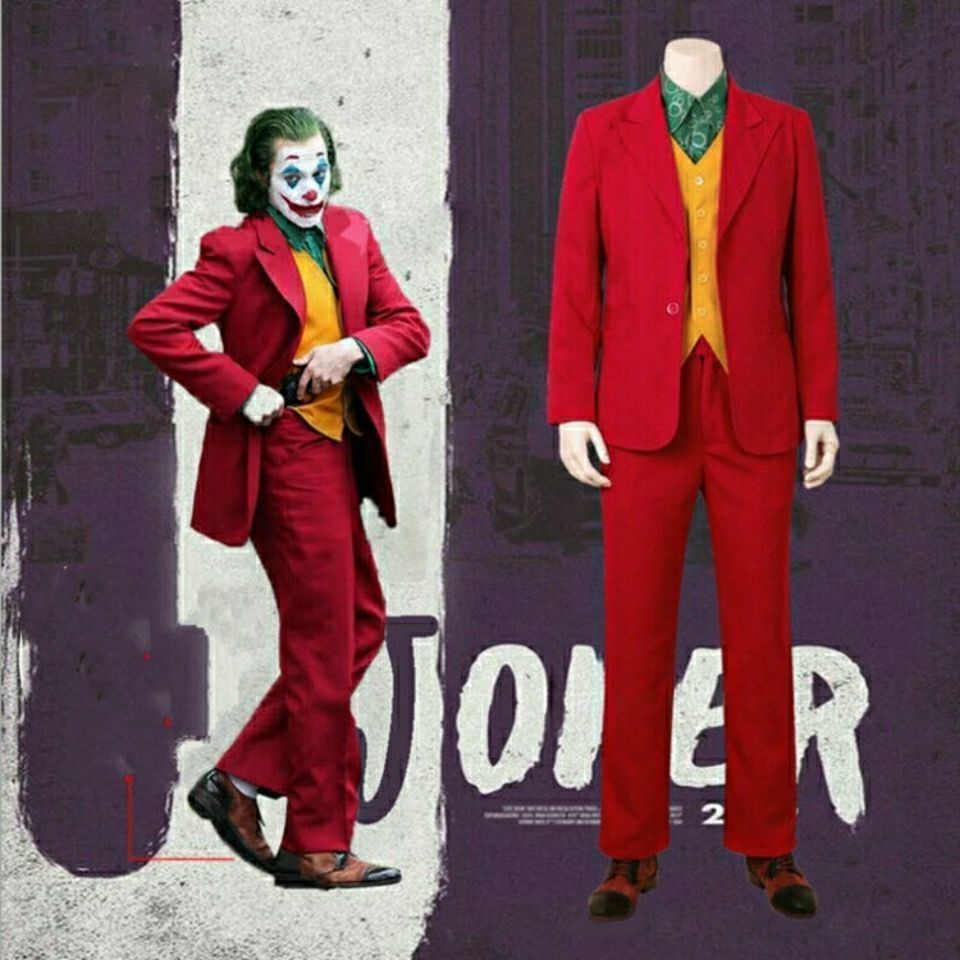 Joker เครื่องแต่งกาย Joker Joker Joker Joker เครื่องแต่งกายฮาโลวีนคอสเพลย์เครื่องแต่งกายผู้ใหญ่ชายชุ