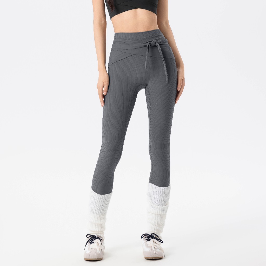 LEAKA - SPORTS LEGGING Cutbray Yoga Gym Golf พิลาทิส PAME