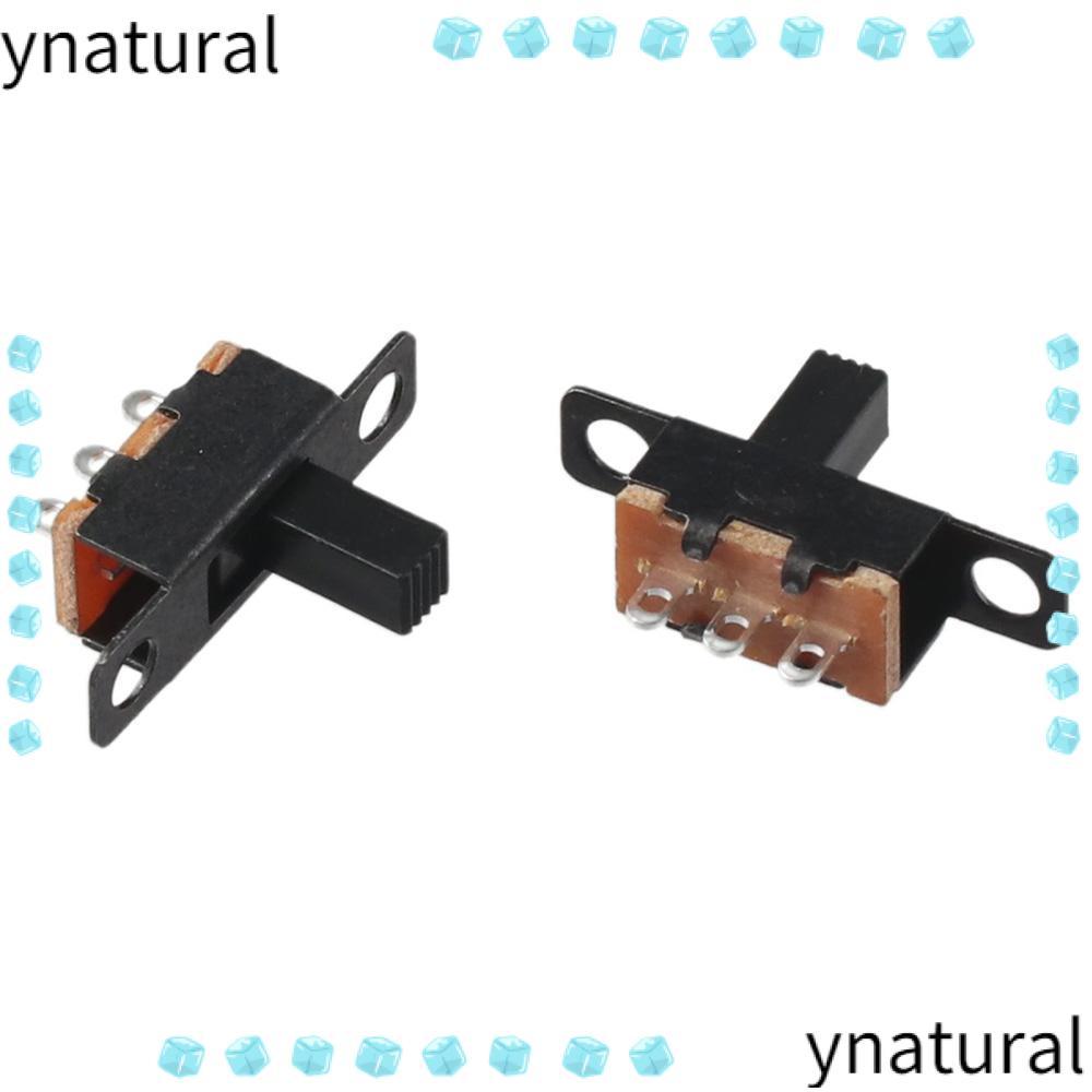 NATURAL 8 ชิ้น Micro Mini Toggle Switch, 3 ขา 2 ตําแหน่ง SS12F15VG6 สวิตช์สไลด์, แผง 6 มม. DC 50V 0.