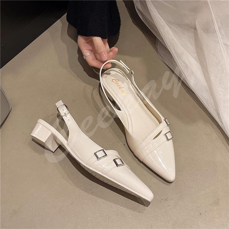 รองเท้าคัชชูรองเท้าใส่ทำงาน รองเท้าใส่ลำลองสายรัดส้นรองเท้าผู้หญิงมาใหมCK61 ราคา ถูกที่สุด ดีลบีเคเค แกลเลอรีภาพที่ 5