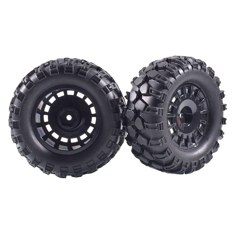 90 มม.4pcs ยางและไนลอนล้อขอบสําหรับ MN128 MN999 MN86 MJX 10208 Universal