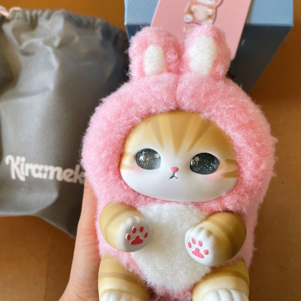 MINISO MINISO MINISO mofusand หลากหลายสัตว์ไวนิลจี้ตุ๊กตากล่องลึกลับ Cat Fusandi เครื่องประดับ