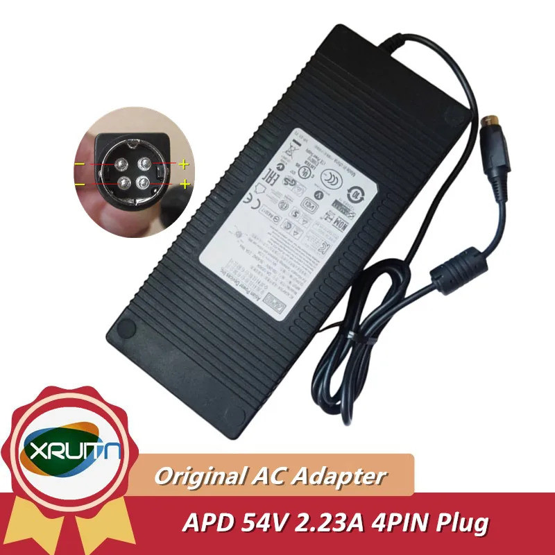 ของแท้ APD DA-120A54 AC Adapter Charger 54V 2.23A 120W 4PIN (Din) แหล่งจ่ายไฟ