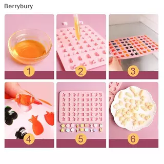 Berrybury ผสมผลไม้สัตว์ซิลิโคนช็อกโกแลตแม่พิมพ์ปลา Fudge Candy Jelly Mould เรขาคณิตหัวใจเค้กตกแต่งเบเกอรี่ถาดน้ําแข็งของขวัญใหม่