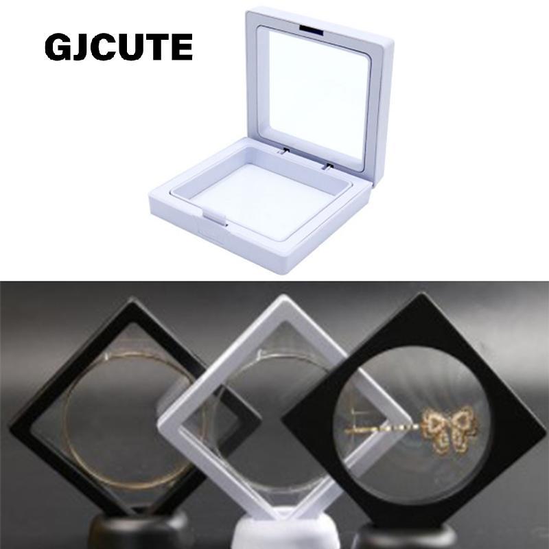 GJCUTE สีขาวโปร่งใส Suspension Display Cases กล่องเครื่องประดับสร้อยคอผู้ถือ WTD