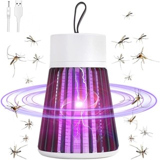 Luminária Mosquiteiro UV 2 em 1 Armadilha Elétrica Recarregável Repelente Silencioso Sem Radiação Mata Mosquito