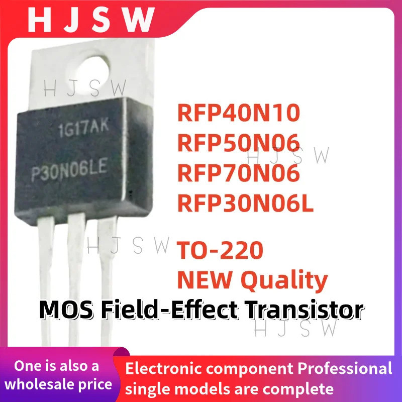 5PCS RFP40N10 RFP50N06 RFP70N06 RFP30N06L 40N10 50N06 70N06 P30N06L TO-220 MOS Field-Effect ทรานซิสเ