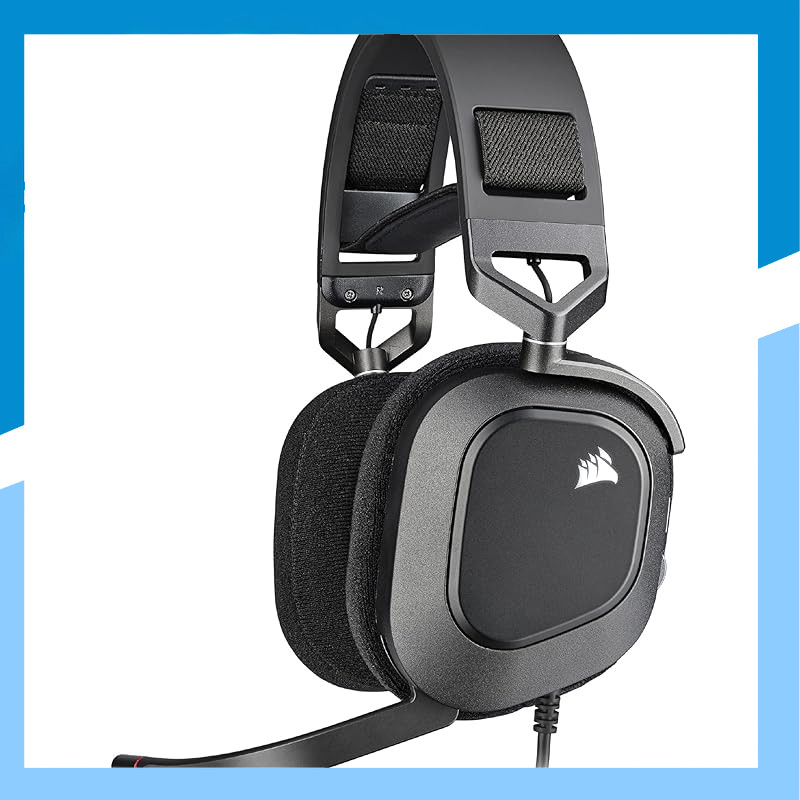 "Premium CORSAIR HS80 RGB Gaming Headsets - Wireless & Wired Options for PC/PS4/PS5 with Dolby Atmos