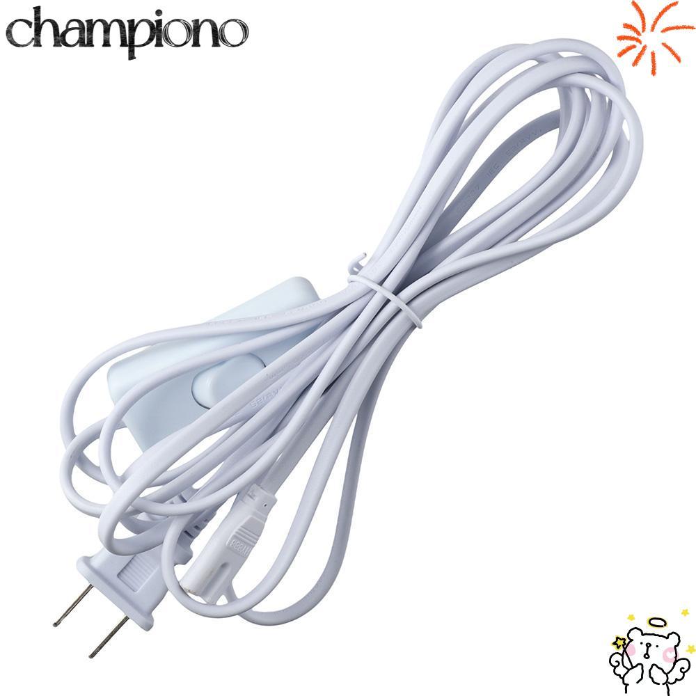 CHAMPIONO 10ft LED Tube สายไฟ, พลาสติก 10ft 3pin T5 T8 สายไฟ LED, แบบพกพาทองแดงสีขาว LED Light Fixtu