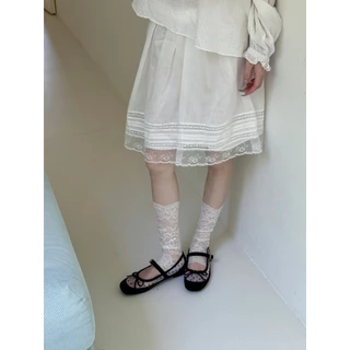 ฤดูร้อนกลวงออกลูกไม้นิ้วเท้าถุงเท้าใหม่บัลเล่ต์สไตล์หวานระบายอากาศโลลิต้าถุงเท้าผู้หญิง