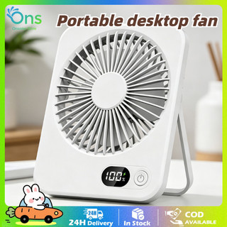 Orashare DF10 Rechargeable Desk Fan Turbo Wind 2000mAh 15H Quiet Cooling Portable for Office & Dorm