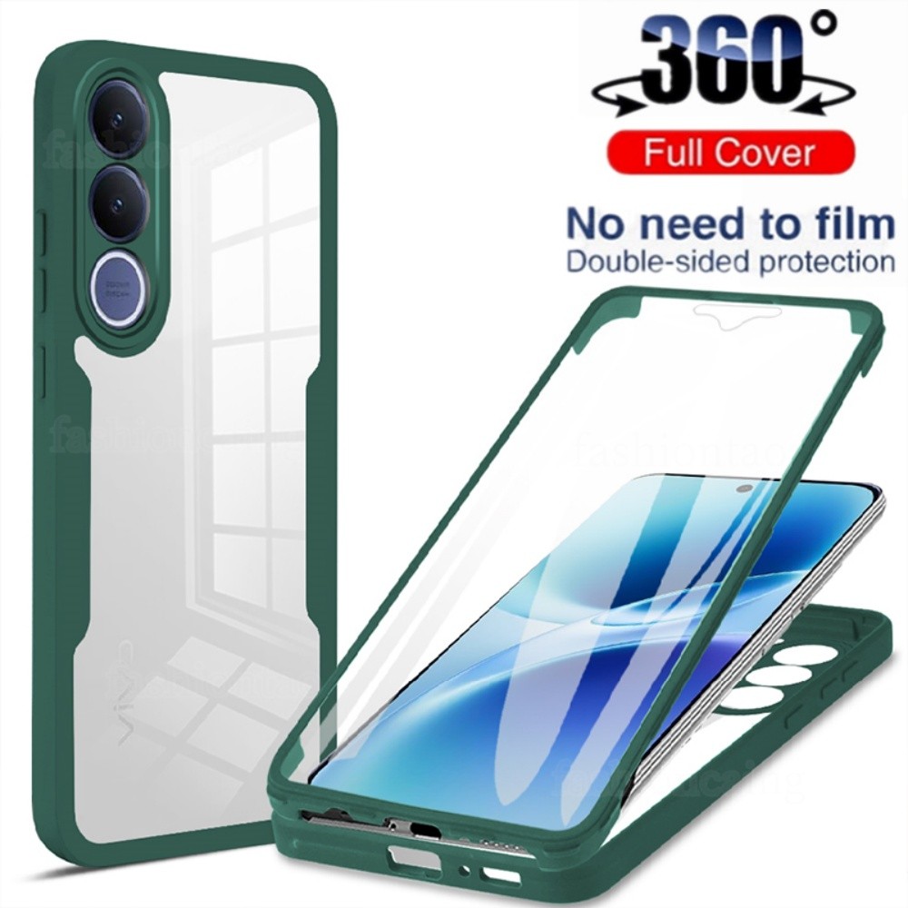 สําหรับVivoV70 FE 5G 360 ป้องกันเคสโทรศัพท์สําหรับVivo V70 FE Elite V70FE V 70 VivoV70FE VivoV70Elite 2026 ปลอกคู่Clear SoftซิลิคอนTPUกันกระแทกกันชนปกหลัง