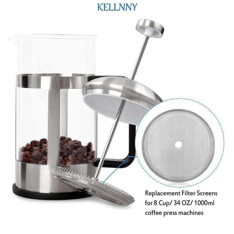 Kellnny 5 ชิ้น French Press กรองตาข่ายเปลี่ยนกาแฟ French Press เปลี่ยนสําหรับกาแฟคุณภาพ Make