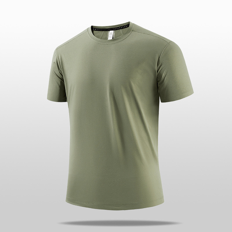Ice Sense Thin Style Loose Casual Sports Short-Sleeved t-Shirt Cool Sense Breathable Quick @