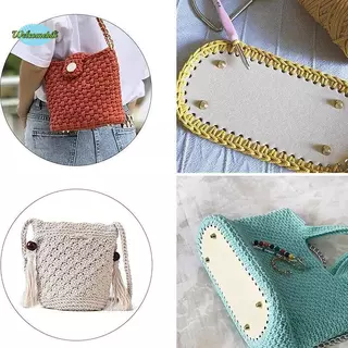 [WLB-t] 22*10 ซม.ด้านล่างยาวสําหรับถักกระเป๋า PU หนังฐาน Handmade ด้านล่างมีรู Diy โครเชต์กระเป๋าด้านล่างอุปกรณ์เสริมใหม่