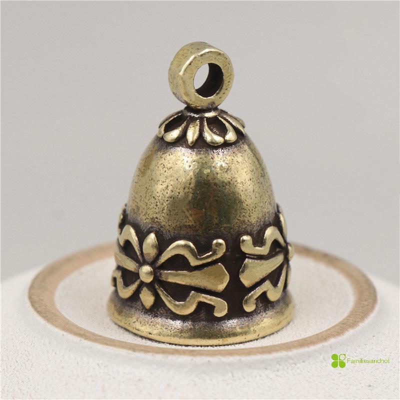 Familiesandhot> Bell จี้ Jingle Bell ทองเหลือง Vintage พวงกุญแจสําหรับตกแต่งของขวัญแขวนเครื่องประดับ