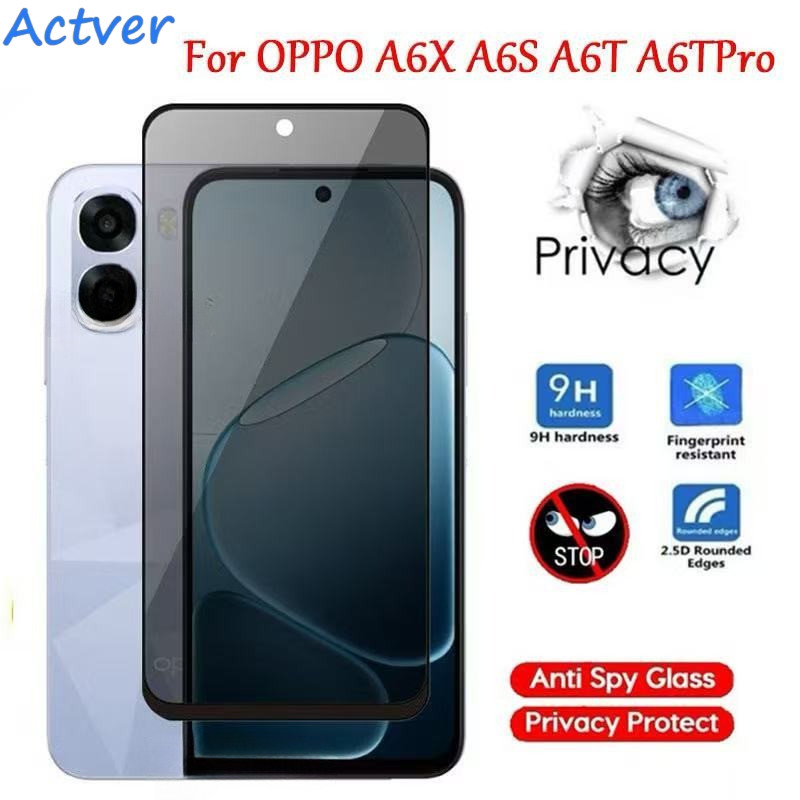 ⚡️ส่งจากไทย⚡️ฟิล์มกระจกนิรภัยกันเสือก สำหรับ Oppo A6 A6X A6T A6S A6C A6TPro A6Pro