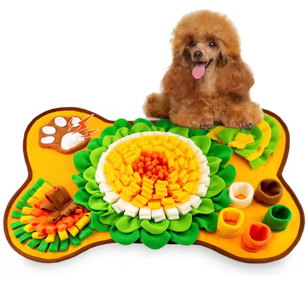 พร้อมส่ง 🐾 พรมดมกลิ่น ซ่อนขนม หาของกิน ฝึกจมูกสุนัข | ที่ให้อาหารช้า ป้องกันสำลัก แก้เหงา พับเก็บง่าย