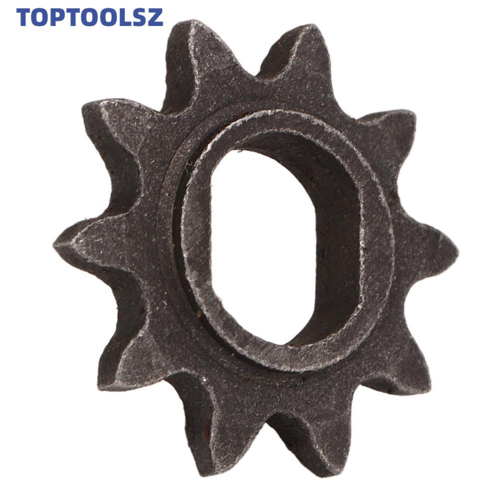 TOPTOOLS Sprocket Pinion Gear, เหล็กคาร์บอนน้ําหนักเบาเฟืองมอเตอร์ Pinion, ทนทาน 25H 10T มอเตอร์ Pin