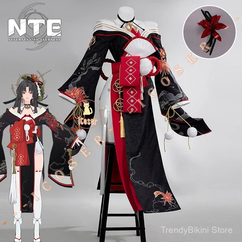 Neverness To Everness Hotori คอสเพลย์เครื่องแต่งกายชุด Headwear ต่างหูเกม NTE เครื่องแต่งกายปาร์ตี้ฮ