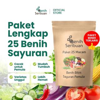 Benih Seribuan - Paket 25 Sayuran Mudah Tumbuh, Panen Cepat, Hemat Cocok Untuk Pemula