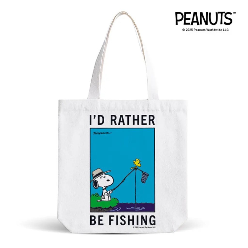 (Tech Inspire) : PN3-กระเป๋าผ้า : PEANUTS-3B Shopping Tote Bag (PN3B-SPTB-42-WH-B) W42xH45xS6 cm.