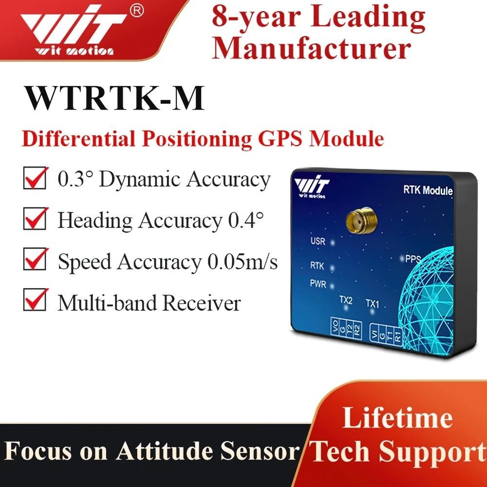 WITMOTION RTK ที่มีความแม่นยําสูง ZED-F9P รถนําทาง UAV GPS โมดูลการวางตําแหน่งเฟืองท้ายและสถานีต่างช