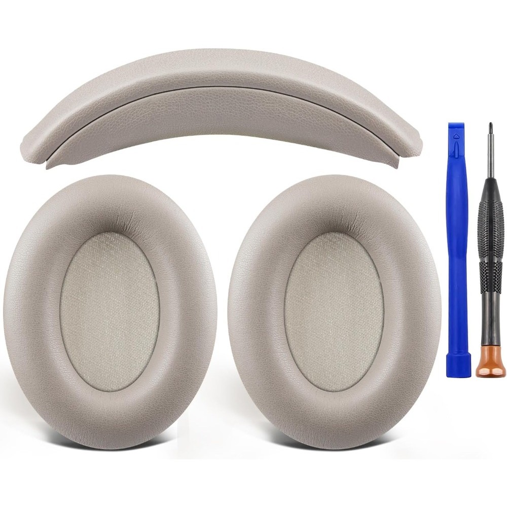 แผ่นรองหูฟังสํารอง + ที่คาดผมสําหรับ Sony WH-1000XM3 (WH1000XM3) ชุดชิ้นส่วนซ่อม - สีดํา