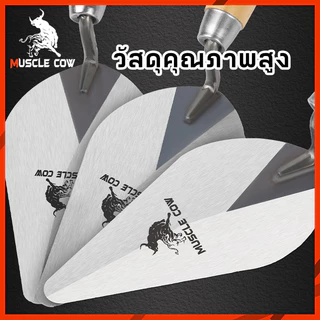MUSCLE COW (3 สี) เกียงก่อ เกียงก่ออิฐ เกียงก่อปูน เกียงใบโพธิ์ เกียงสามเหลี่ยมเหล็กด้ามไม้ 6"