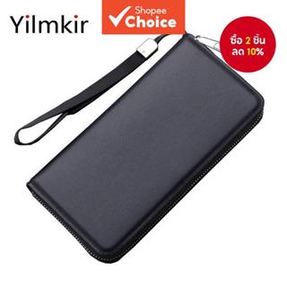 แฟชั่นกระเป๋าสตางค์ผู้ชายที่เรียบง่ายความจุขนาดใหญ่ช่องเสียบ…