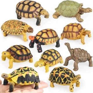 SUQI ตุ๊กตาเต่า,รายละเอียดประติมากรรมรุ่น Figurines เต่าดาว,ตุ๊กตาสัตว์ PVC สัตว์รูปร่าง PVC เครื่องประดับของเล่นเด็ก