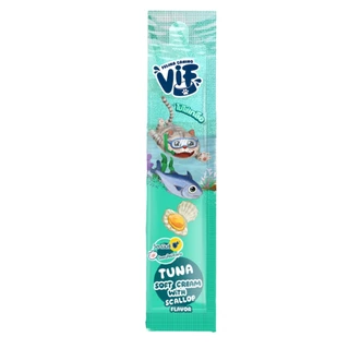 Vif Soft Cream ขนมแมวเลีย ซอฟท์ครีม สูตรนมแพะ ไก่ ทูน่า แซลมอน แมวเลีย ไม่เติมเกลือ ขนาด 15g