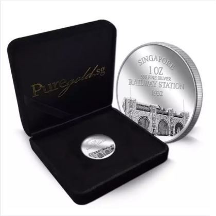 FB8 Puregold 1 Oz SG Tanjong Pagar สถานีรถไฟ Silver Medallion l 999 เงินแท้