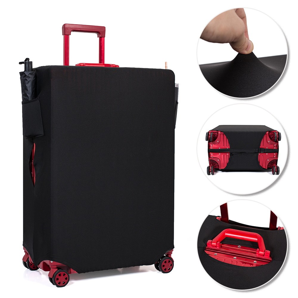 จีบความงาม สีทึบเรียบง่ายกระเป๋าเดินทางป้องกัน Baggage Cover Trolley Baggage Travel Dust Cover