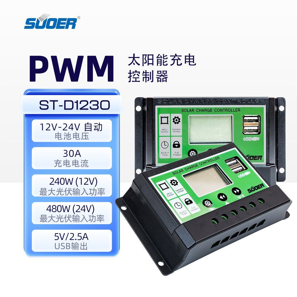 Storage Power Storage Inverter Street Light Power Generator Controller PWM Cross-Border 12v24V พลังง
